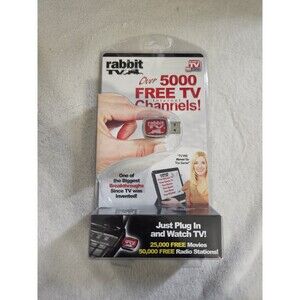 Telebrands Rabbit Tv Usb Stick Clamshell 5000+ TV Internet Channels.  NEW